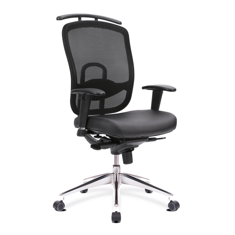 Freedom High Back Mesh Executive Chair With Coat Hanger & Chrome Base – Black - NWOF