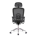 Liberty High Back Mesh Executive Chair With Adjustable Headrest & Chrome Base – Black - NWOF