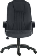 Teknik City Charcoal Fabric Executive Office Chair With Durable Nylon Armrests & Matching Five Star Base - NWOF