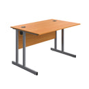 Avora Twin Upright Rectangular Desk - Beech