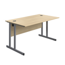 Avora Twin Upright Rectangular Desk - Oak
