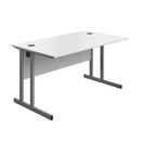 Avora Twin Upright Rectangular Desk - White