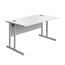Avora Twin Upright Rectangular Desk - White