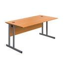 Avora Twin Upright Rectangular Desk - Beech