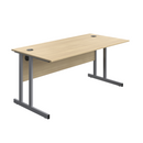 Avora Twin Upright Rectangular Desk - Oak