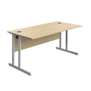 Avora Twin Upright Rectangular Desk - Oak