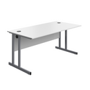 Avora Twin Upright Rectangular Desk - White