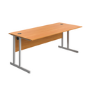 Avora Twin Upright Rectangular Desk - Beech