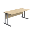 Avora Twin Upright Rectangular Desk - Oak