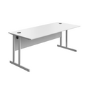 Avora Twin Upright Rectangular Desk - White