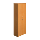 TC Avora wooden cupboard in beech wood with two doors and metal handles, showcasing a sleek, modern storage solution.