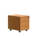 Avora Mobile Under Desk Pedestal - Beech