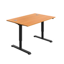 Avora Single Motor Sit-Stand Desk - Beech