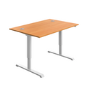 Avora Single Motor Sit-Stand Desk - Beech