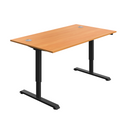 Avora Single Motor Sit-Stand Desk - Beech