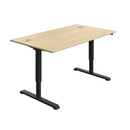 Avora Single Motor Sit-Stand Desk - Oak