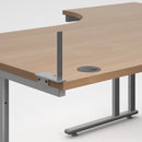 Aluminium Framed Screen Brackets (Pair) To Fit On Desk Return - NWOF