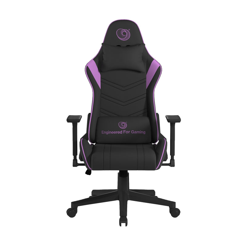 Apollo Ergonomic Gaming Chair With 4D Multi-Dimensional Armrest & 155° Tilt - Black/Purple - NWOF