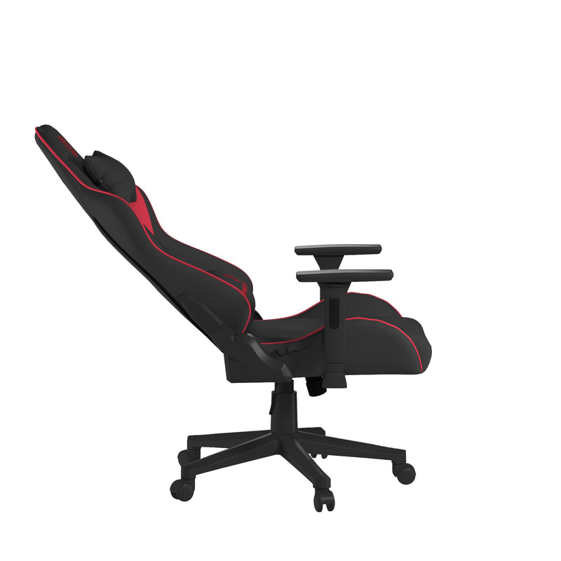 Apollo Ergonomic Gaming Chair With 4D Multi-Dimensional Armrest & 155° Tilt - Black/Red - NWOF