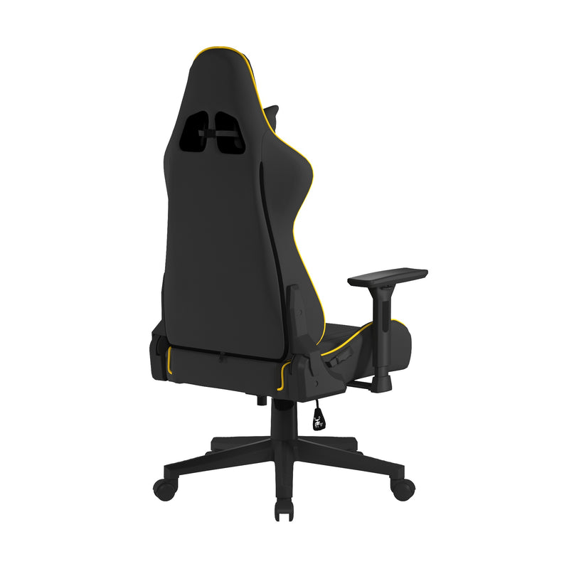 Apollo Ergonomic Gaming Chair With 4D Multi-Dimensional Armrest & 155° Tilt - Black/Yellow - NWOF