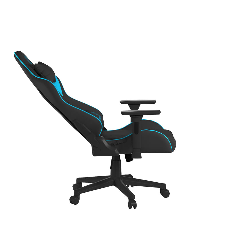Apollo Ergonomic Gaming Chair With 4D Multi-Dimensional Armrest & 155° Tilt - Black/Blue - NWOF