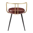 Aulenti Cocktail Low Stool - Claret Red Leather - NWOF