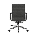 Aura Contemporary Medium Back Fabric Executive Chair - Black/Grey Fleck - NWOF