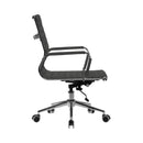 Aura Contemporary Medium Back Fabric Executive Chair - Black/Grey Fleck - NWOF