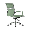 Aura Contemporary Medium Back Fabric Executive Chair With Chrome Base - NWOF