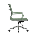 Aura Contemporary Medium Back Fabric Executive Chair With Chrome Base - NWOF