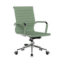Aura Contemporary Medium Back Fabric Executive Chair With Chrome Base - NWOF