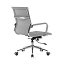 Aura Contemporary Medium Back Fabric Executive Chair With Chrome Base - NWOF
