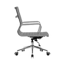 Aura Contemporary Medium Back Fabric Executive Chair With Chrome Base - NWOF