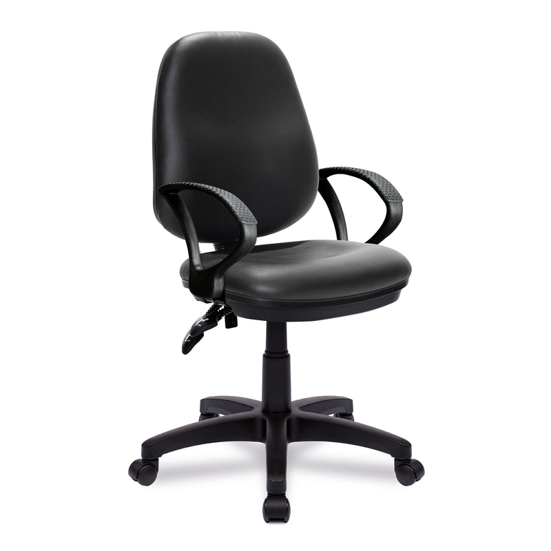Java 200 Medium Back Operator Chair – Black Vinyl - NWOF