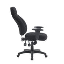 Avon 24 Hour High Back 3 Lever Operator Chair With Height Adjustable Arms - Black Fabric - NWOF