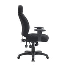 Avon 24 Hour High Back 3 Lever Operator Chair With Height Adjustable Arms - Black Fabric - NWOF