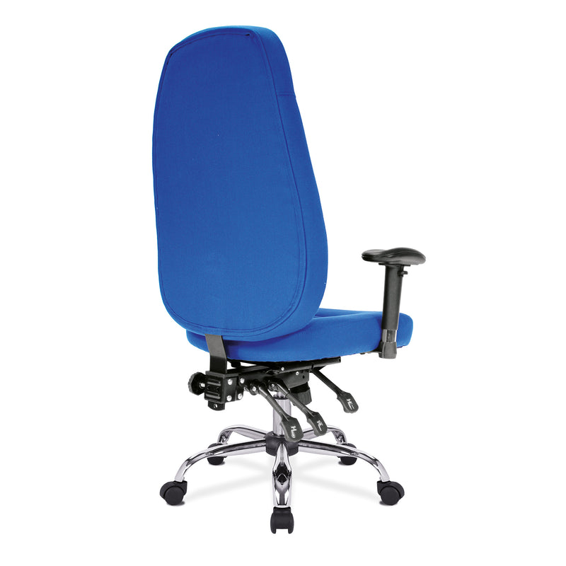 Babylon 24 Hour Synchronous Operator Chair With Fabric Upholstery & Chrome Base - NWOF