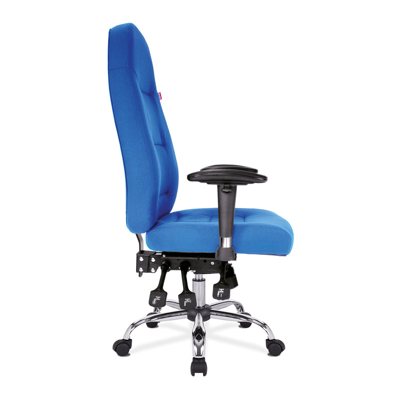 Babylon 24 Hour Synchronous Operator Chair With Fabric Upholstery & Chrome Base - NWOF