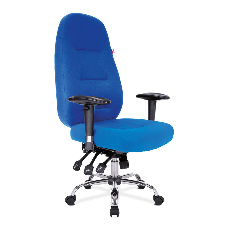 Babylon 24 Hour Synchronous Operator Chair With Fabric Upholstery & Chrome Base - NWOF