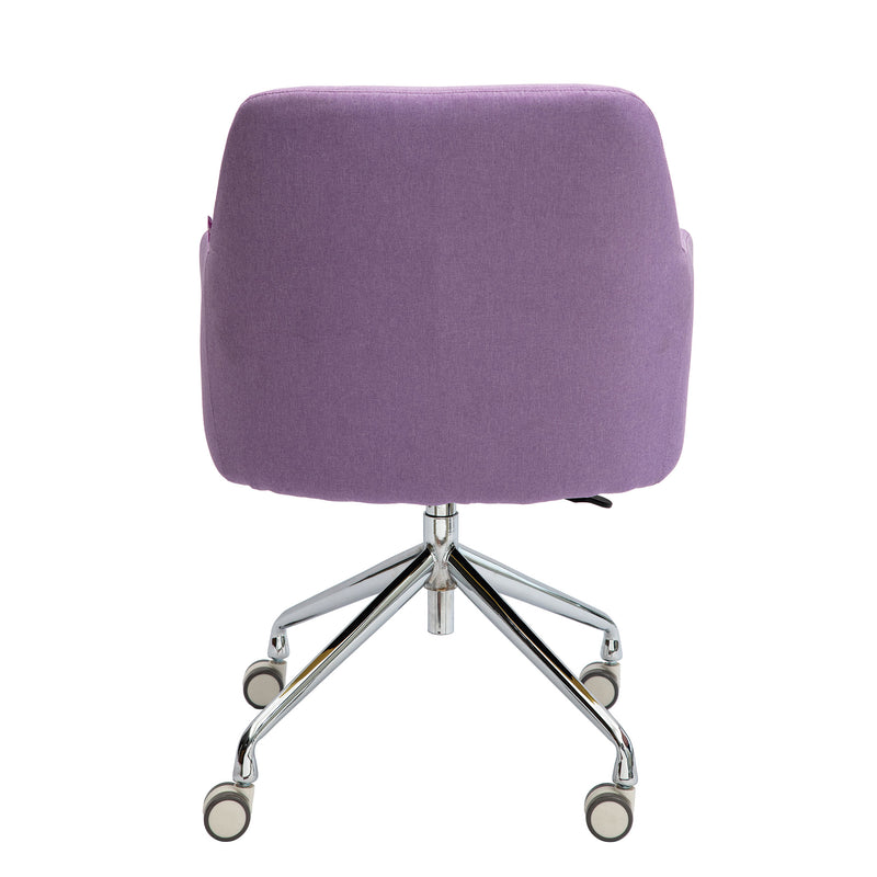 Girona Stylish Fabric Medium Back Armchair With Both Castor & Glides - NWOF