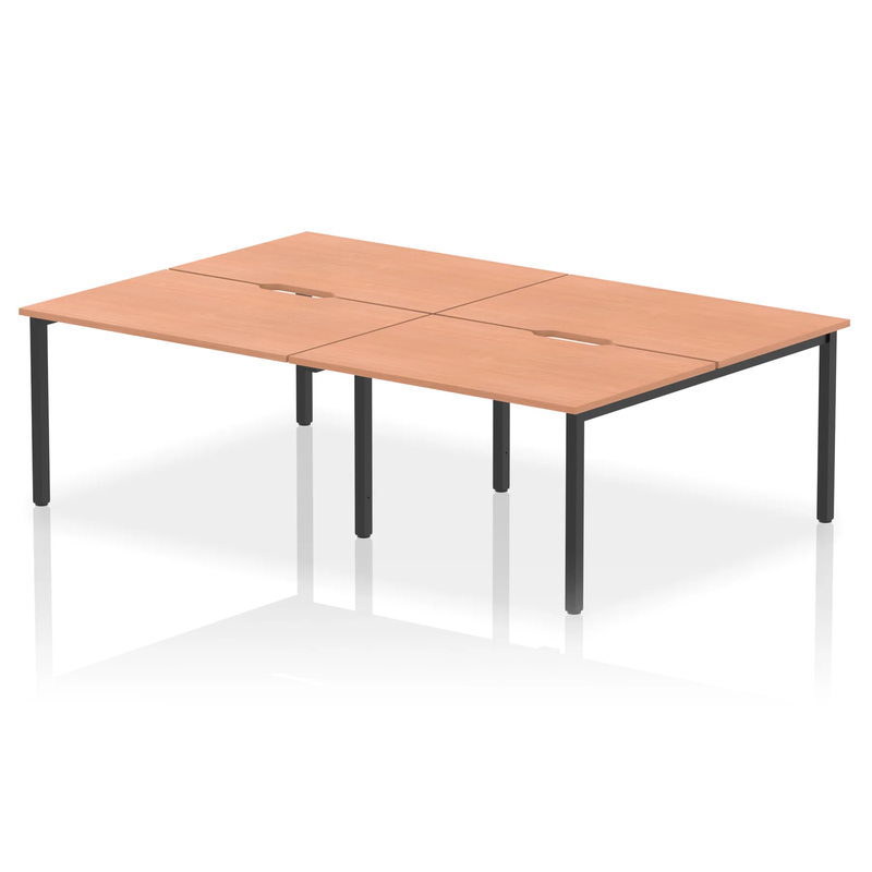 Evolve Plus B2B 4 Person Bench Desk - Beech