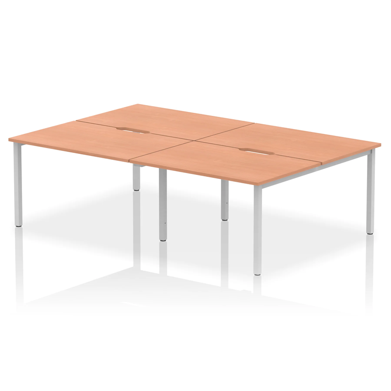 Evolve Plus B2B 4 Person Bench Desk - Beech