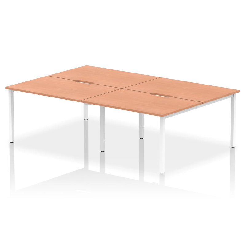 Evolve Plus B2B 4 Person Bench Desk - Beech