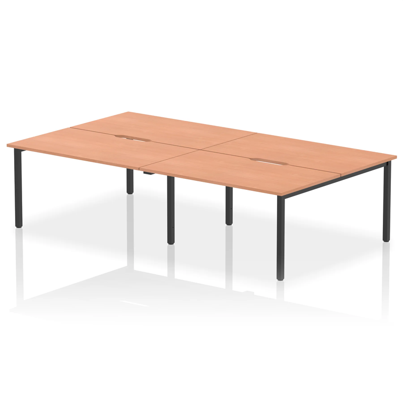 Evolve Plus B2B 4 Person Bench Desk - Beech