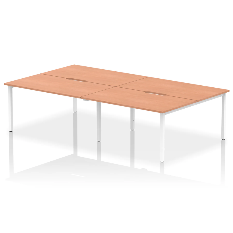 Evolve Plus B2B 4 Person Bench Desk - Beech