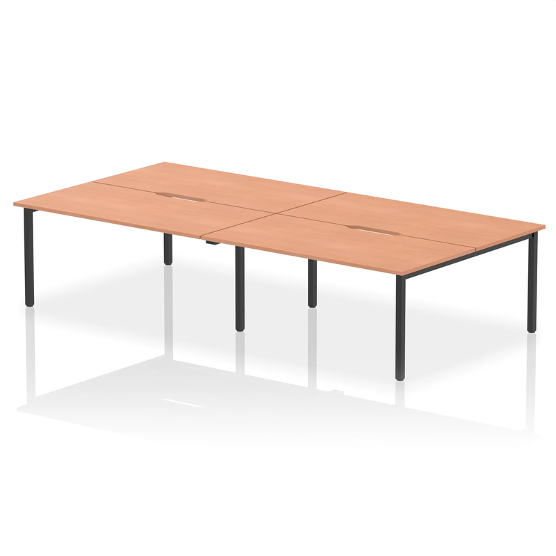 Evolve Plus B2B 4 Person Bench Desk - Beech