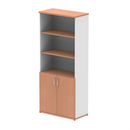 Impulse Open Shelves Cupboard - Beech & White - NWOF