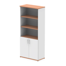 Impulse Open Shelves Cupboard - Beech & White - NWOF