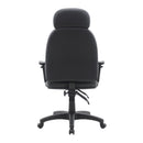 Avon 24 Hour High Back 3 Lever Operator Chair With Height Adjustable Arms - Black PU - NWOF