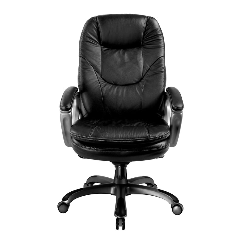 Kiev Luxurious High Back Leather Executive Chair – Black - NWOF